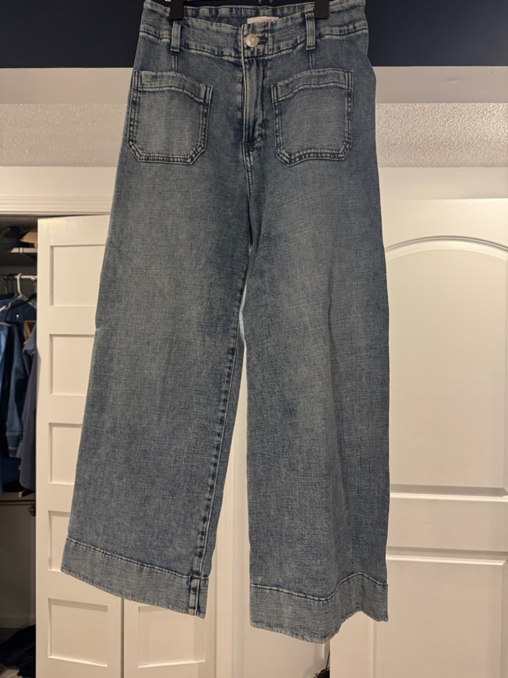 LC Lauren Conrad Relaxed Wide-Leg Jeans in Light Blue Wash